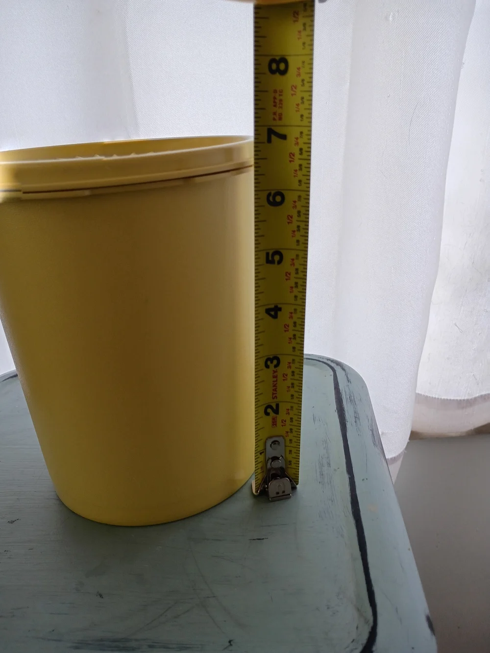 Vintage Tupperware Servalier Yellow Canister w/Lid 6